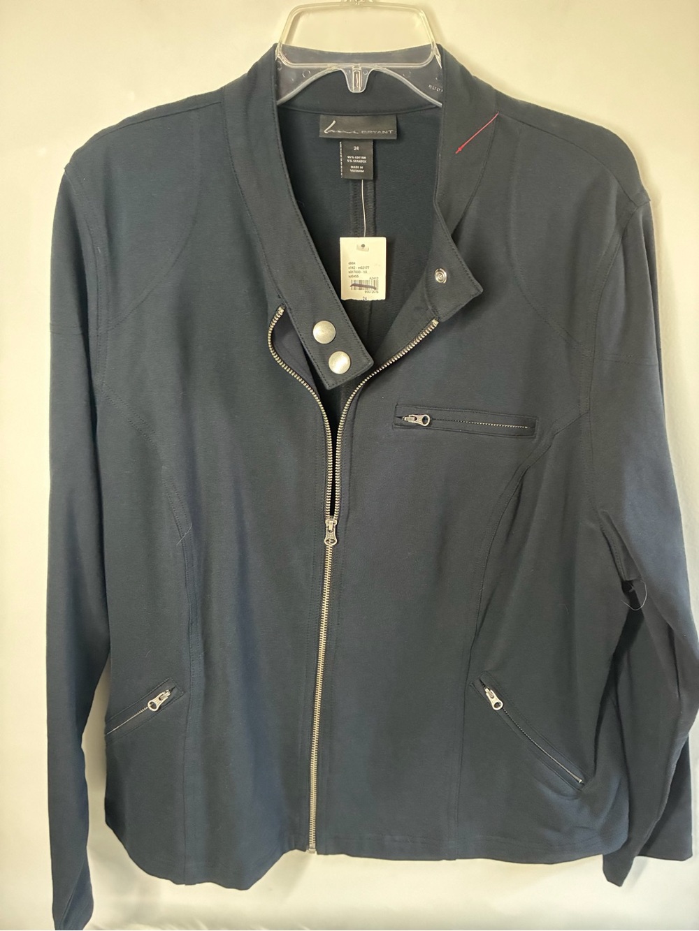 Lane Bryant Black Zip-Front Blazer Jacket